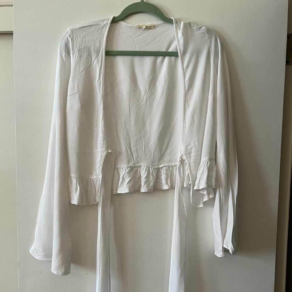La Hearts Long Sleeve Tie Top
